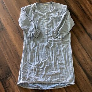 NEW Max Studio Blue and White Stripe Long Sleeve Babydoll Dress Size Small 👗